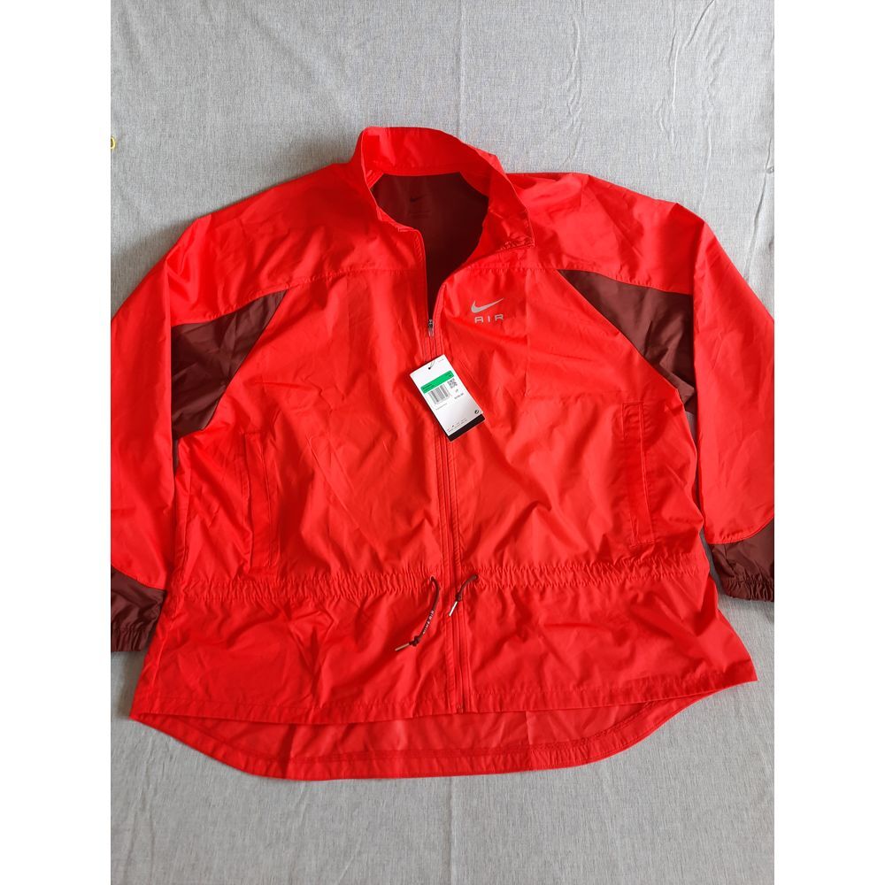 Nike Air Loose Fit Women's XL Red Drawstring Active‎ Windbreaker Running Jacket